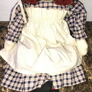 Vintage Raggedy Ann Doll Heart On Chest 1970 Home Made 3