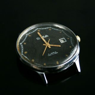 ✩ Vintage Wrist Watch Rare Slava Malachite 60s ☭ Ussr Old Mechanical 21jewels