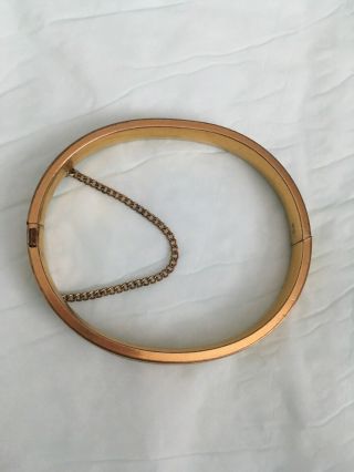 Antique Vtg Gold Filled Signed Bangle Bracelet