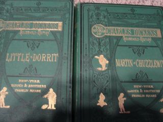 16 ANTIQUE BOOK SET - 1870 to 1877 - THE OF CHARLES DICKENS - HOUSEHOLD EDITION 8