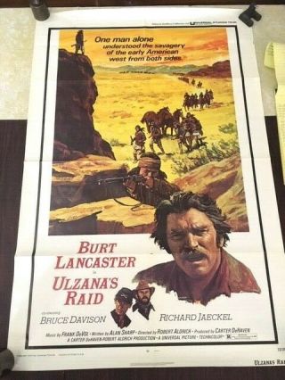 1972 One Sheet Western Movie Poster Ulzana 