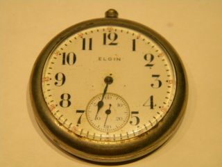 Antique 16 Size Elgin 7 Jewel Pocket Watch