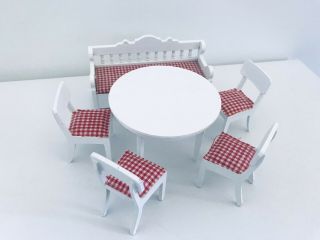 Vintage Lundby Sweden dollhouse furniture sofa chairs and table 3