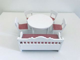 Vintage Lundby Sweden dollhouse furniture sofa chairs and table 4