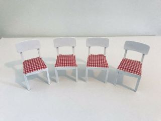 Vintage Lundby Sweden dollhouse furniture sofa chairs and table 5