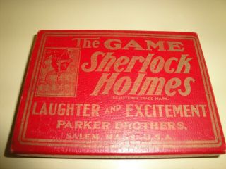 Rare 1904 Antique Parker Brothers Sherlock Holmes Card Game Complete