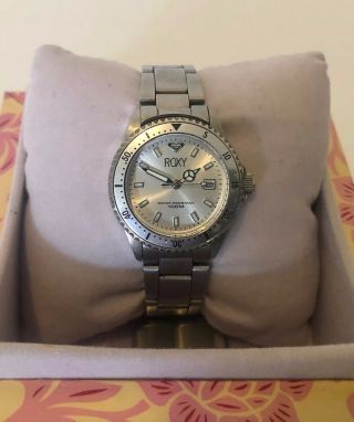 Vintage Roxy Watch Water Resistant 100m Date Ladies Extra Links Quartz