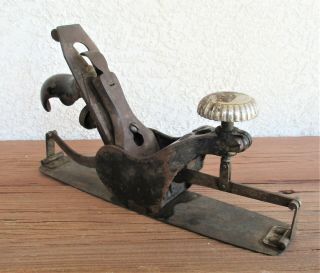 RARE Antique Union Mfg Co.  411 Compass Woodworking Plane All 3
