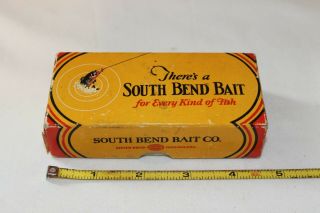 Vintage South Bend Fishing Lure Box Only For 968 P Midge Oreno