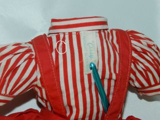 Vintage Madame Alexander Cissy Red Jumper & Stripe Blouse 1955 6