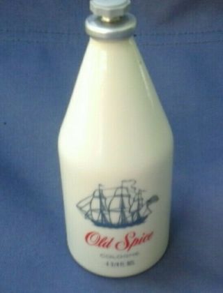 Full Vintage Old Spice Cologne 4 3/4 Oz Bottle Shulton Inc Star Top Collectible