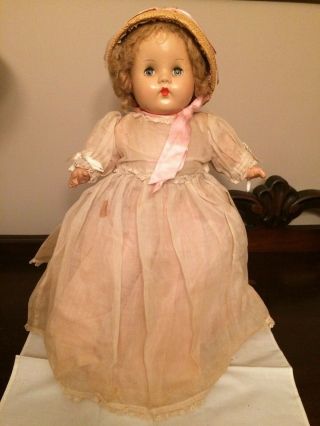 Vintage 16 " Compo/cloth Crier Mama Doll