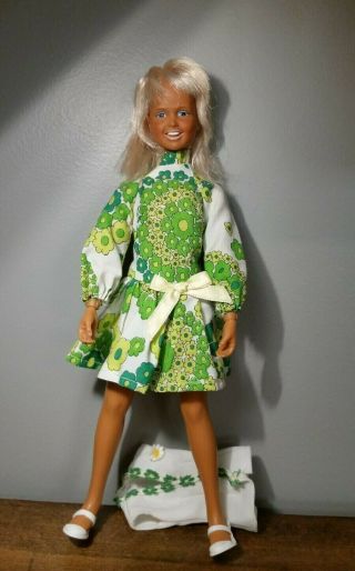 Vintage 1974 Kenner 12 " Dusty Doll - Top - Flowered Dress - Heels - Darcy - Vgc