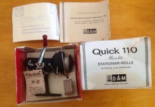 Vintage D.  A.  M.  Quick 110 Spinning Reel With Paperwork