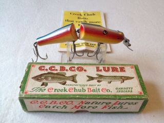 Stunning Vintage Old Wood Creek Chub Jointed Pikie 2608 Correct Box