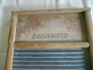 Antique Washboard Carolina Washboard Co.  Raliegh N.  C.  Family Size 25 3