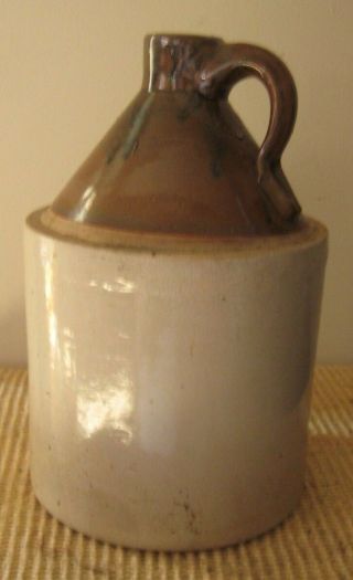 Antique Vintage Stoneware Moonshine Whiskey Jug 1 Gallon Old Primitive With Cork