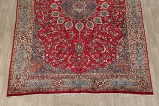 Traditional Floral Kashmar Oriental Area Rug Wool Hand - Knotted RED Carpet 9x12 5