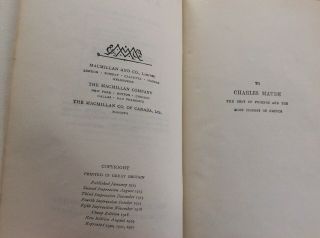 Antique Books: “Fortitude” 1922 Hugh Walpole.  Leather Bound,  Internal Dedication 4