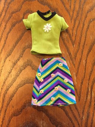 Vintage 1998 Fashion Avenue Teen Skipper Doll T Shirt Skirt Outfit 18379 Barbie