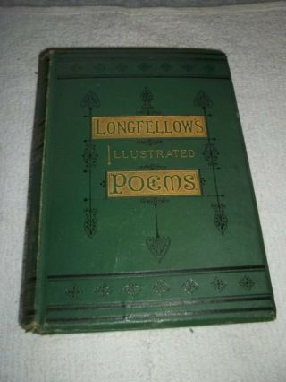 Antique 1880 Victorian Binding Edition Of Longfellow 