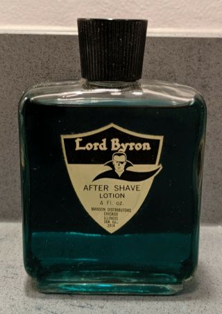 Lord Byron After Shave Lotion For Men 4 Fl Oz Vintage,  Box Mason Dist.  Illinois