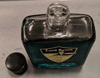 LORD BYRON after shave lotion for men 4 fl oz vintage,  box Mason Dist.  Illinois 3