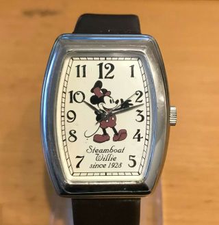 Vintage Steamboat Willie Minnie Mouse Quartz Watch In Good Order Battery