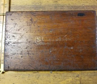 VINTAGE Starrett No.  20 Square w/ Wood Case • Antique Precision Machinist Tools 3