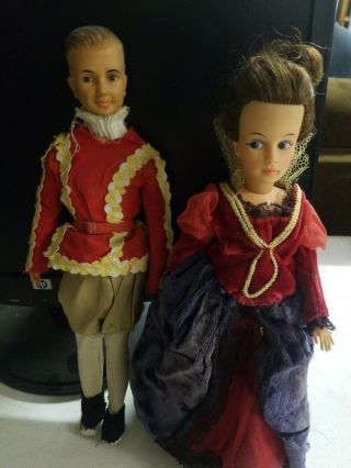 Vintage Ideal Toy Corp Doll Prince And Princess.  Set