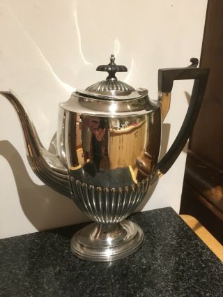 Walker & Hall Sheffield Large Art Deco Silver Plated Coffee Pot Stamped 1910 - 20