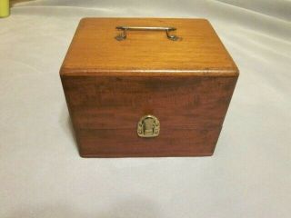 Vintage Wooden Sewing Box Hand Crafted