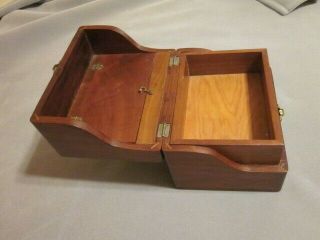 Vintage Wooden Sewing Box Hand Crafted 2