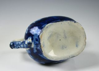 Antique Dark Blue Staffordshire Transferware Cream Pitcher circa 1825 7