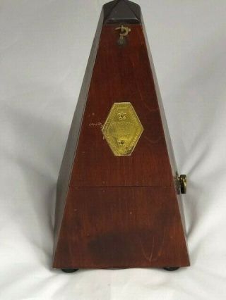 Vintage Metronome De Maelzel Made In Usa (stamped " Jo ")