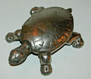 Antique Turtle Match Safe Holder Cast Iron Stove Accessory Unique