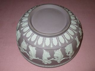 Antique Wedgwood England Pottery Porcelain Lilac Jasperware Dancing Hours Bowl 6