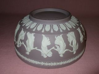 Antique Wedgwood England Pottery Porcelain Lilac Jasperware Dancing Hours Bowl 7