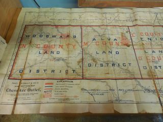 Antique Rand McNally Offical Map INDIAN & Oklahoma Territories & Cherokee Outlet 4