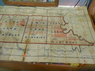 Antique Rand McNally Offical Map INDIAN & Oklahoma Territories & Cherokee Outlet 5