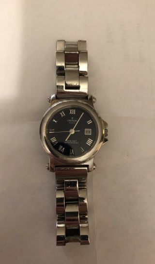 Vintage Croton Men’s Quartz Watch With Date Indicator Silver Tone Women’s Watch