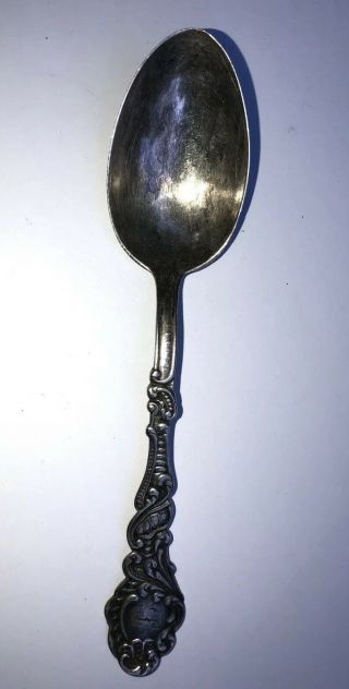 Vintage Sterling Silver Teaspoon W Wise & Son William Wise Antique Monogrammed