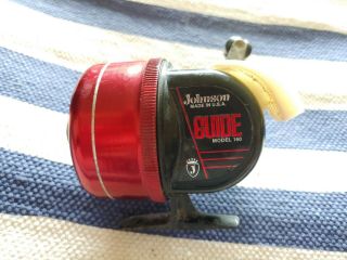 Vintage Johnson Guide Model 160 Accucast Spincast Reel Spool With Line