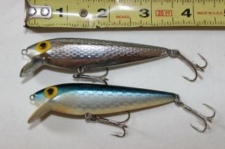 2 Vintage Storm Thin Fin Shiner & Shiner Minnow 3 3/8 " Fishing Lures