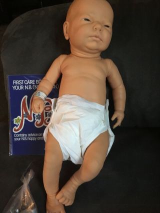 Vintage 20” Berjusa Newborn Boy Baby Doll Anatomically Correct Spain