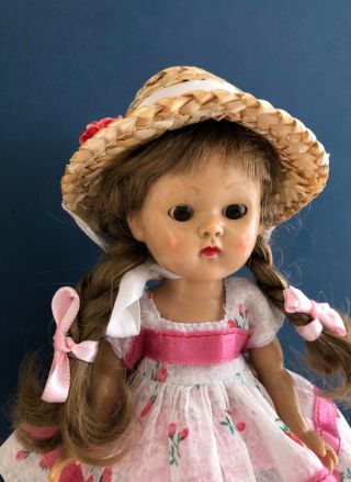 Vintage Vogue SLW Ginny Doll with Painted Eyelashes in a Medford Tagged Dress 3