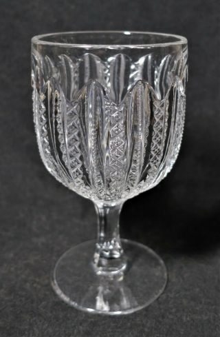 Duncan Miller Mardi Gras Antique 5.  75 " Circa 1893 Clear Glass Eapg Water Goblet