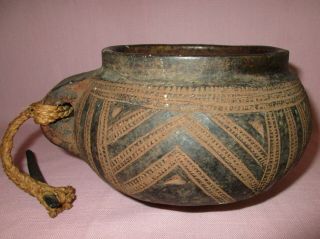 Ancient African Pre Columbian Pottery Redware Earthenware Incised Pot Vase 3