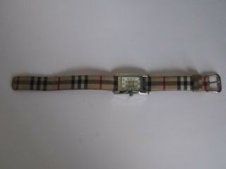 Vintage BURBERRY Watch 1854 Designer Leather SWISS Made 4
