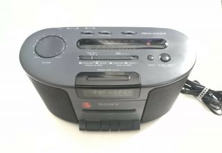 Sony Dream Machine ICF - CS650 AM/FM Radio Cassette Tape Player Alarm Clock Workin 3